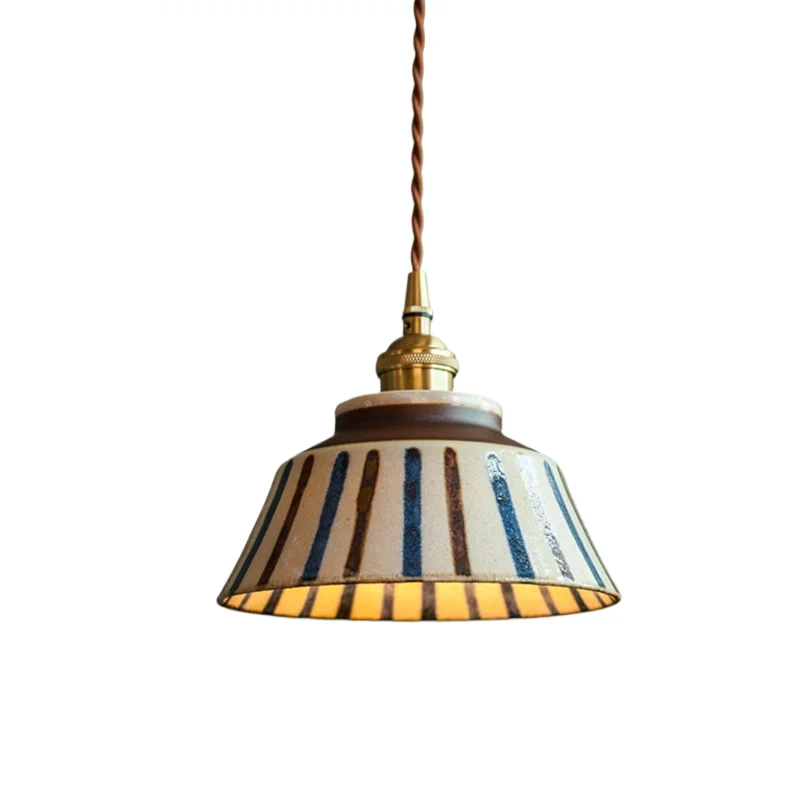 AuroraGlaze Pendant Light – Creative Glazed Ceramic LED Hanging Lamp (E27, 90–260V)