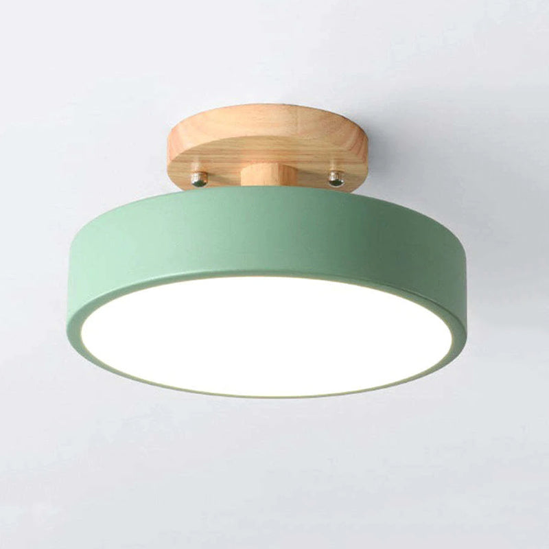 Moderne LED-Deckenleuchte aus Holz-Leuchtezauber