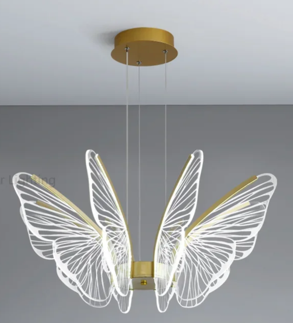 Butterfly Glow LED Pendant Light – Dimmable Designer Ceiling Light | Remote-Controlled Ambient Lighting | Contemporary Luxury Interior Feature