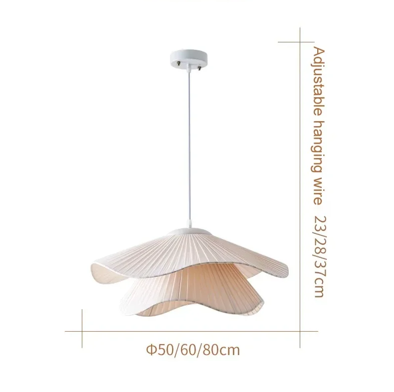 Nordic Linen Pendant Light – Scandinavian Fabric Ceiling Lamp | Soft Ambient Lighting | Japandi Interior Elegance