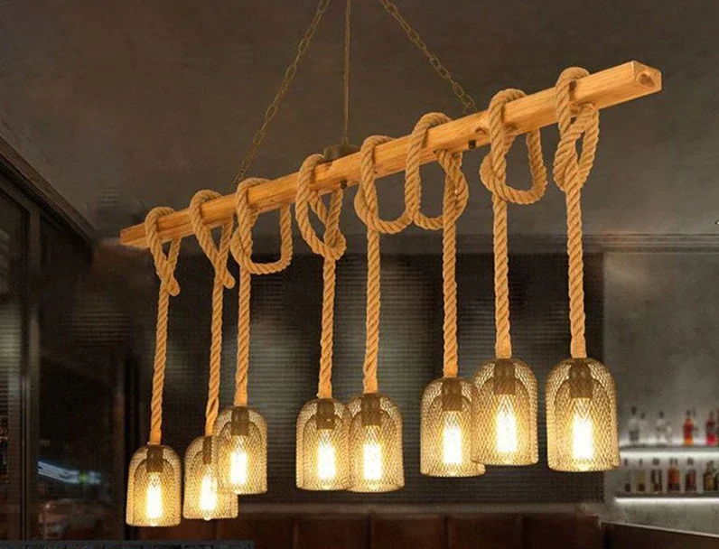Vintage Farmhouse Chandelier – Five-Light Industrial Pendant | Rustic Café & Restaurant Lighting | Americana-Inspired Statement Piece