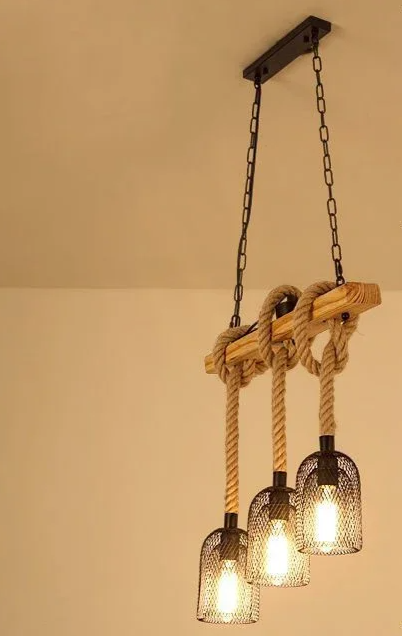 Vintage Farmhouse Chandelier – Five-Light Industrial Pendant | Rustic Café & Restaurant Lighting | Americana-Inspired Statement Piece