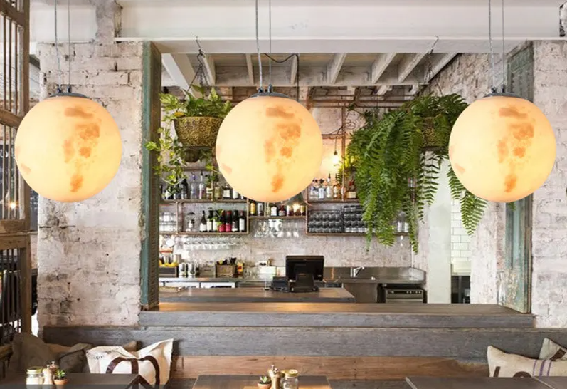 Moonlight Halo LED Pendant Light – Scandinavian Designer Ceiling Lamp | Contemporary Ambient Lighting | Statement Interior Feature