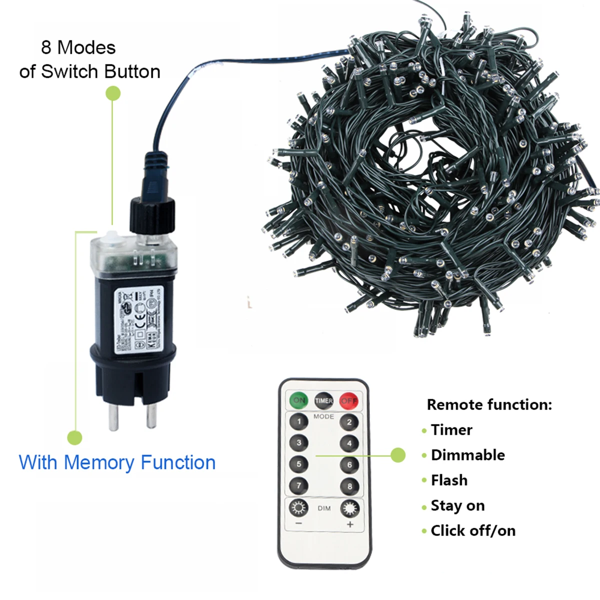 LumiFest Pro LED String Lights – Waterproof Decorative Fairy Lights with Remote Control | Indoor & Outdoor Celebration Lighting