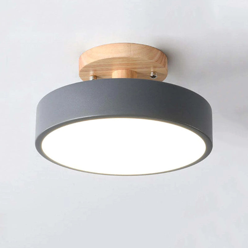 Moderne LED-Deckenleuchte aus Holz-Leuchtezauber