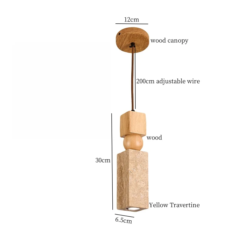 Travora Wabi Pendant Light – Natural Travertine Stone Ceiling Lamp | Japandi Ambient Lighting | Sculptural Interior Elegance