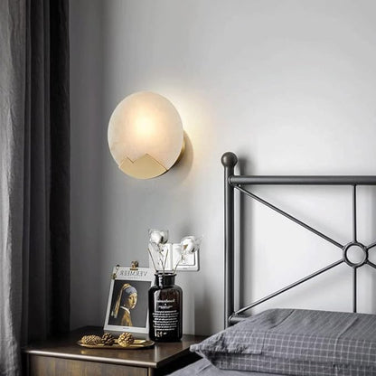 Skandinavische minimalistische Marmor-Wandlampe-Leuchtezauber