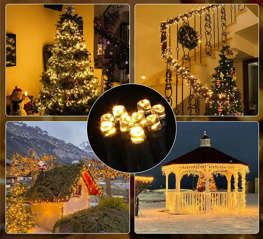 FIREFESTA LED Firecracker String Lights – Warm White Decorative Lighting | Waterproof Indoor & Outdoor Celebration Lights