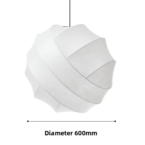 SereneSilk Pendant Light – Wabi-Sabi Silk Ceiling Lamp | Japanese Minimalist Lighting for Elegant Interiors