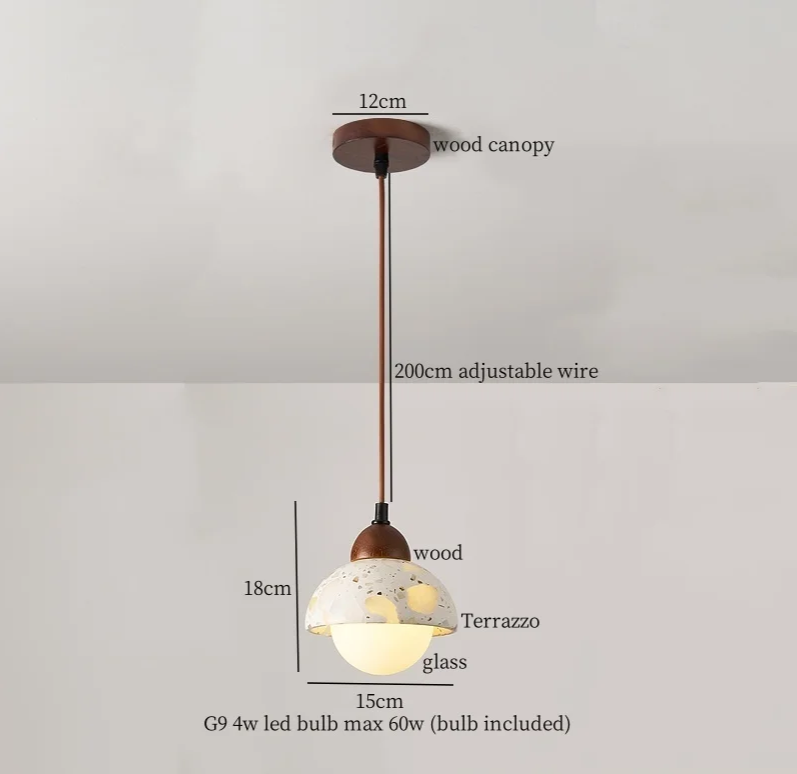 Marbelle Globe Pendant Light – Marble & Glass Ceiling Lamp | Japandi Ambient Lighting | Timeless Interior Elegance