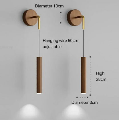Modern Aluminium LED Wall Light – Minimalist Bedside Reading Sconce | Contemporary Ambient Lighting