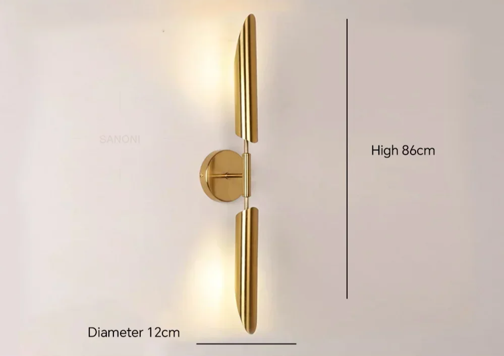 Gold Glass Wall Light – Luxury G9 Wall Lamp | Contemporary Up & Down Lighting | Elegant Interior Accent