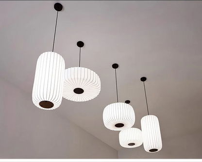 Serenea Silk Pendant Light – Wabi-Sabi Hanging Lamp | Japanese Nordic Ceiling Light for Elegant Interiors