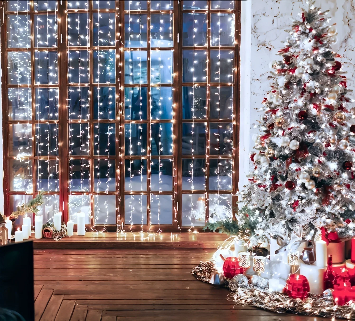 LumiDrape USB Curtain Lights – LED Fairy Light Curtain with Remote Control | Decorative Indoor Lighting