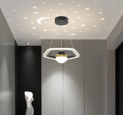 LunaNova LED Deckenleuchte mit Mond- und Sternenprojektion-Leuchtezauber