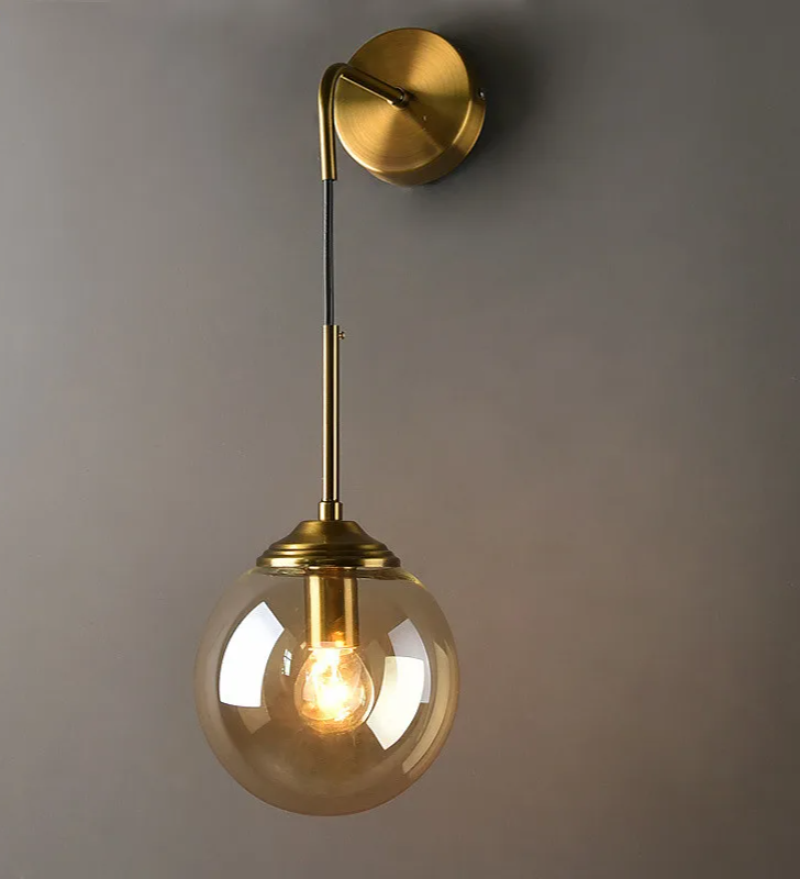 Nordelle Globe Wall Light – Scandinavian Glass Wall Lamp | Modern Ambient Lighting | Minimalist Interior Elegance