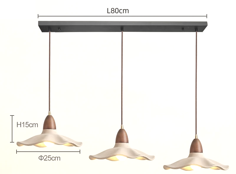 Japandi Wooden Pendant Light – Minimalist LED Ceiling Lamp | Wabi-Sabi Interior Lighting | Natural Contemporary Design