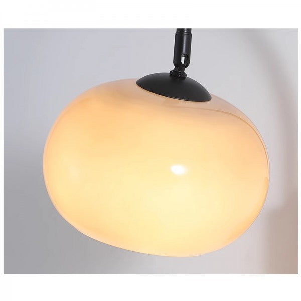 Drehbare Wandleuchte aus Bauhaus-Glas in Khaki mit Holzoberfläche-Leuchtezauber