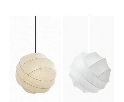 SereneSilk Pendant Light – Wabi-Sabi Silk Ceiling Lamp | Japanese Minimalist Lighting for Elegant Interiors