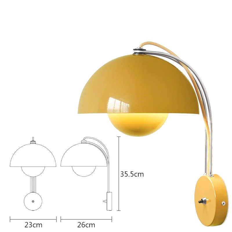 Nordic Bud LED Wall Light – Contemporary E27 Wall Lamp | Soft Ambient Lighting | Modern Interior Accent