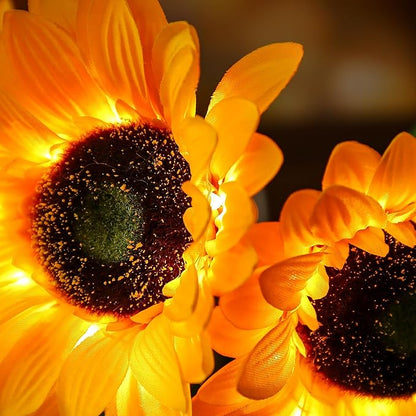 Schimmernde Sonnenblumenlampe-Leuchtezauber