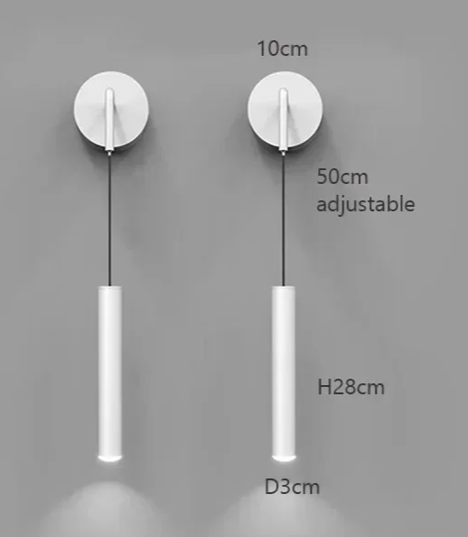 Modern Aluminium LED Wall Light – Minimalist Bedside Reading Sconce | Contemporary Ambient Lighting