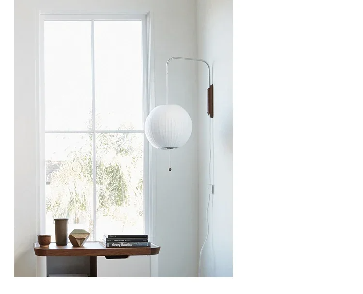 Japandi Silk Wall Light – Handwoven Fabric & Wood Wall Lamp | Soft Ambient Lighting | Contemporary Japanese-Inspired Design