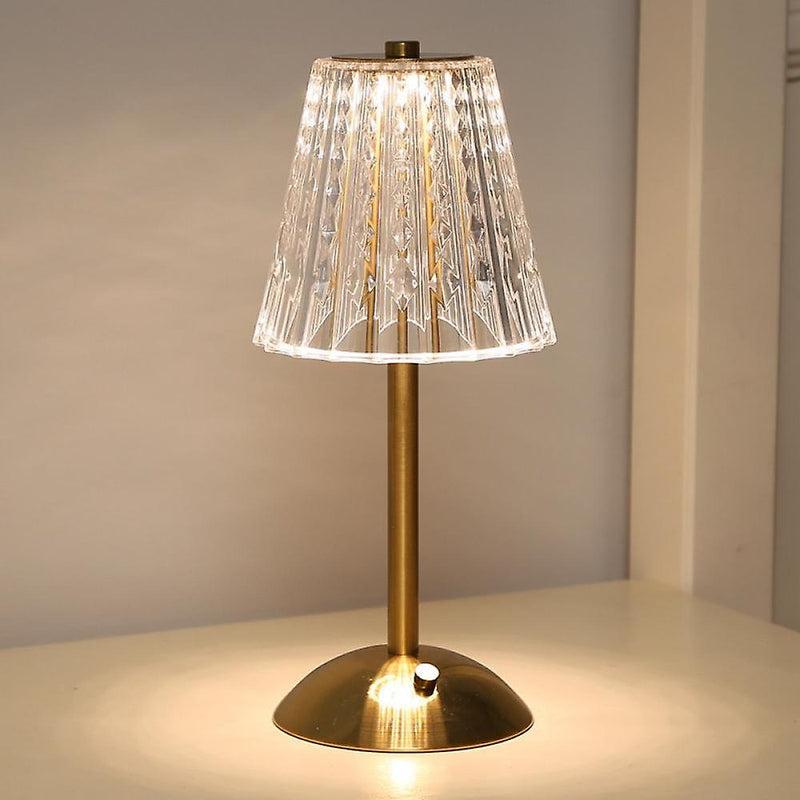 Goldene Kristall-Tischlampe-Leuchtezauber