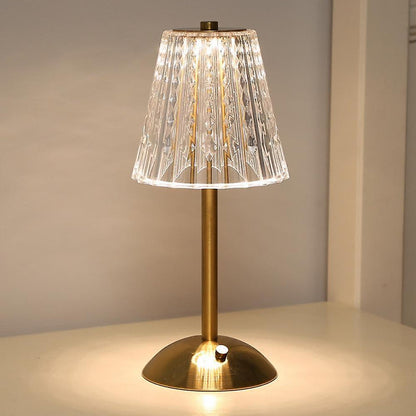 Goldene Kristall-Tischlampe-Leuchtezauber