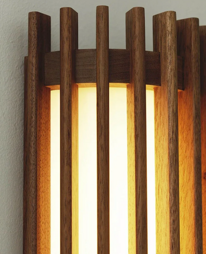 Kiyora Walnut Wall Light – Japanese Wabi-Sabi LED Wall Lamp | Warm Ambient Lighting for Modern Interiors