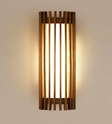Kiyora Walnut Wall Light – Japanese Wabi-Sabi LED Wall Lamp | Warm Ambient Lighting for Modern Interiors