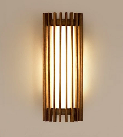 Kiyora Walnut Wall Light – Japanese Wabi-Sabi LED Wall Lamp | Warm Ambient Lighting for Modern Interiors