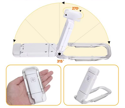 LumiFlex - Tragbare dimmbare LED-Leselampe mit USB-Akku-Leuchtezauber