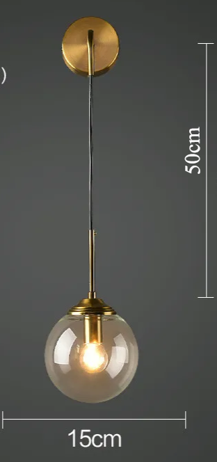 Nordelle Globe Wall Light – Scandinavian Glass Wall Lamp | Modern Ambient Lighting | Minimalist Interior Elegance