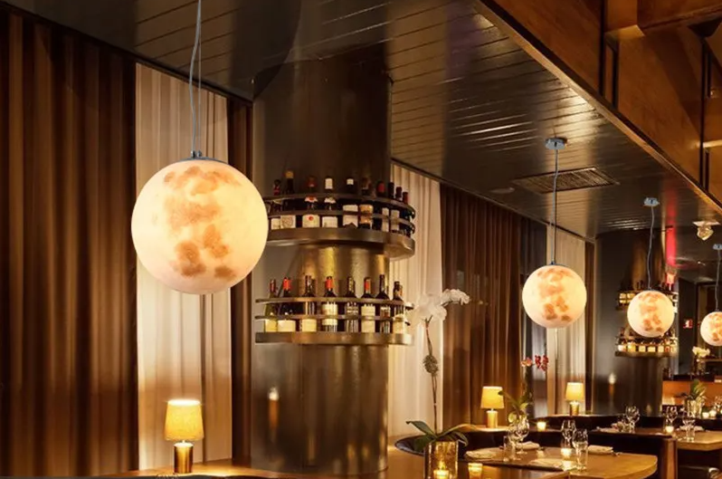Moonlight Halo LED Pendant Light – Scandinavian Designer Ceiling Lamp | Contemporary Ambient Lighting | Statement Interior Feature