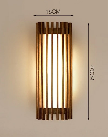 Kiyora Walnut Wall Light – Japanese Wabi-Sabi LED Wall Lamp | Warm Ambient Lighting for Modern Interiors