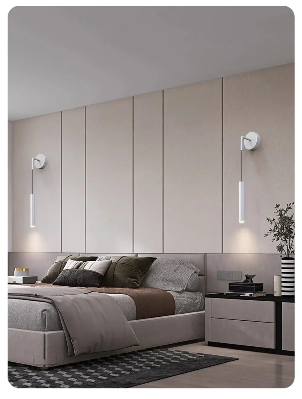 Modern Aluminium LED Wall Light – Minimalist Bedside Reading Sconce | Contemporary Ambient Lighting