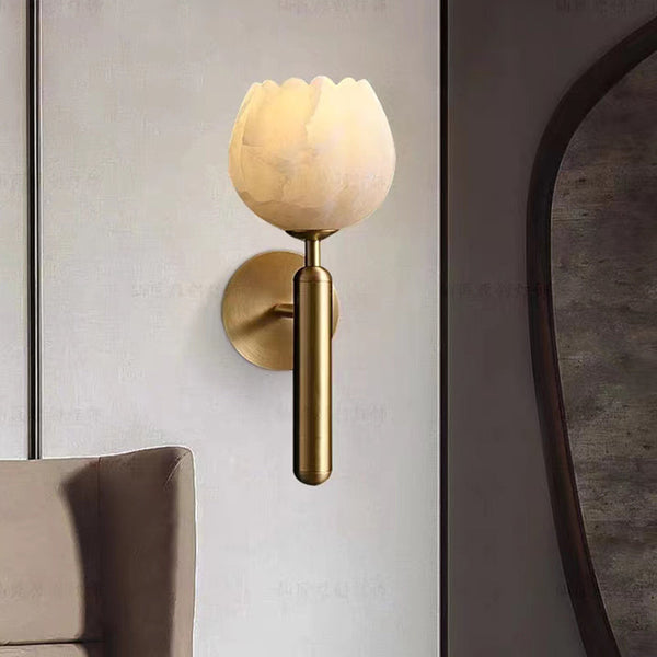 Marmorwandlampe in Form einer Rose-Leuchtezauber