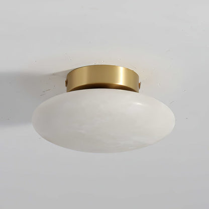 Ovale Deckenleuchte aus Alabaster-Leuchtezauber