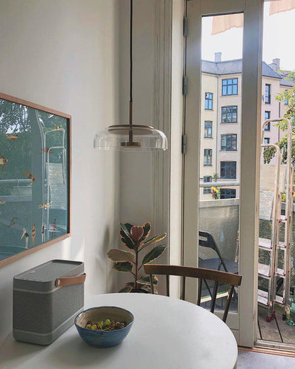 Moderne Solara-Pendelleuchte aus Glas-Leuchtezauber