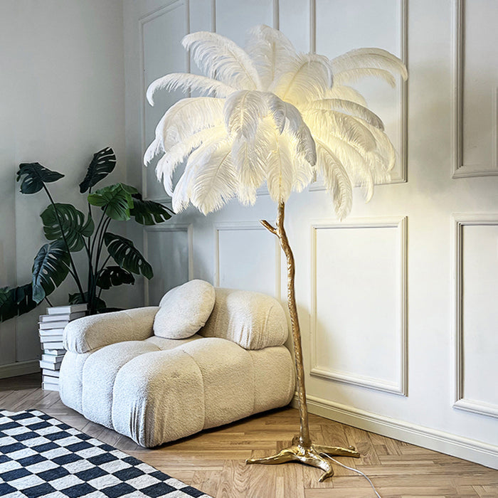 Nordic Ostrich Feathers Stehleuchte-Leuchtezauber