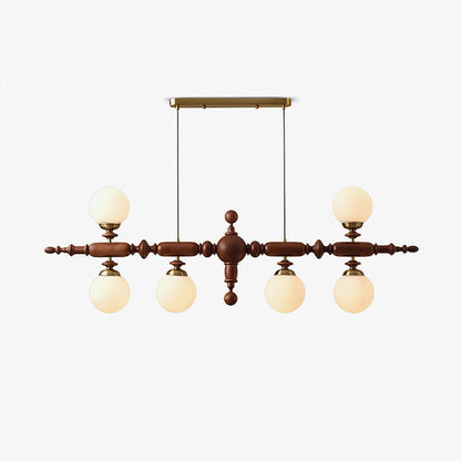 Zeitloser LED-Kronleuchter aus Cambridge-Holz-Leuchtezauber