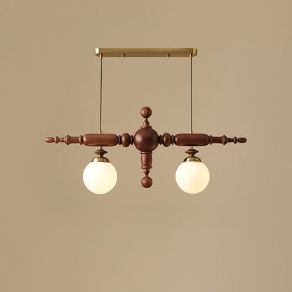 Zeitloser LED-Kronleuchter aus Cambridge-Holz-Leuchtezauber