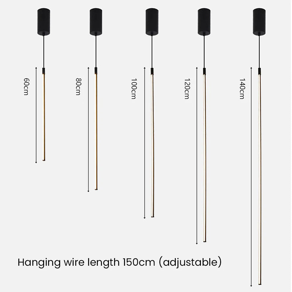 Minimalistische LED-Hängelampe aus Aluminium-Leuchtezauber