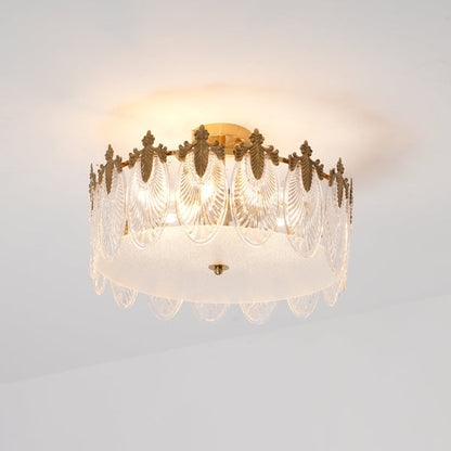 Dekorativer runder Kronleuchter aus Glas für das Wohn- oder Esszimmer-Leuchtezauber