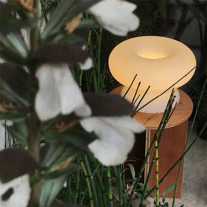 Moderne Glas-Donut-Tischlampe-Leuchtezauber