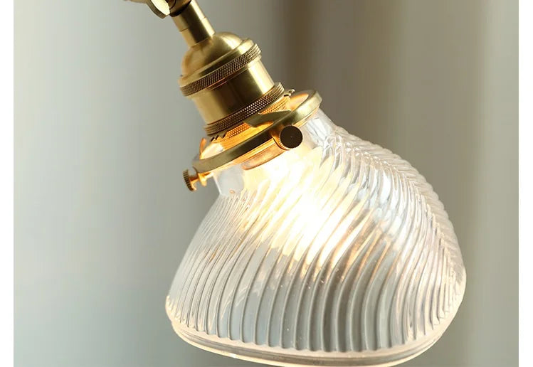 Nordic Copper Wall Light – E27 Glass Wall Lamp with Pull Cord Switch | Elegant Bathroom & Bedroom Lighting | Contemporary Scandinavian Design