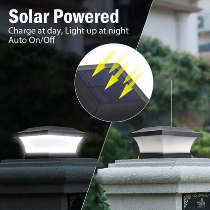 Nugee Kurzlicht | Solarbetriebene Außensäulenlampe-Leuchtezauber
