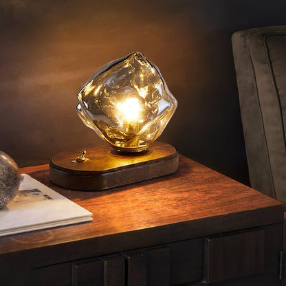 Eis Stein Glas Atmosphärische Tischlampe-Leuchtezauber