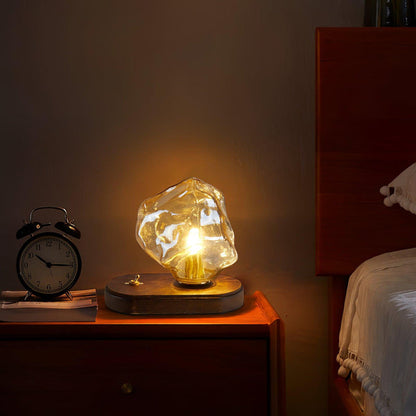 Eis Stein Glas Atmosphärische Tischlampe-Leuchtezauber